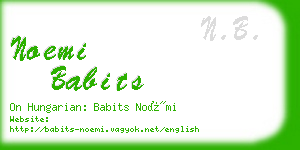 noemi babits business card